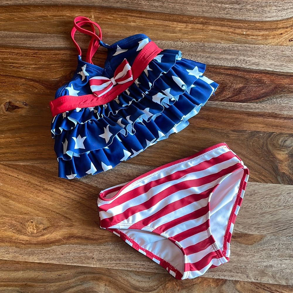 Cutest Patriotic Bikini Size 12 Month
